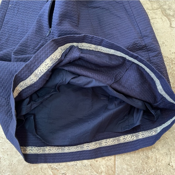 Lilly Pulitzer ‘Valli Shift’ Embroidered Mini Dress, Navy Blue and Gold, size 10 - Picture 8 of 12